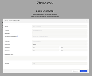 Propstack Suchprofile