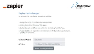 Zapier-Einstellungen